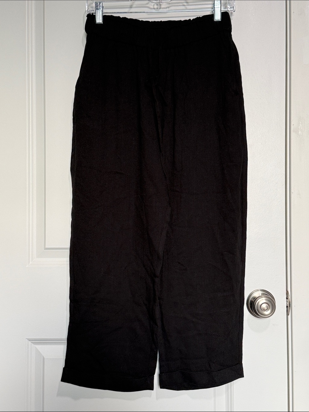 HALARA Women's Straight-Leg Black Elastic-Waist Pants